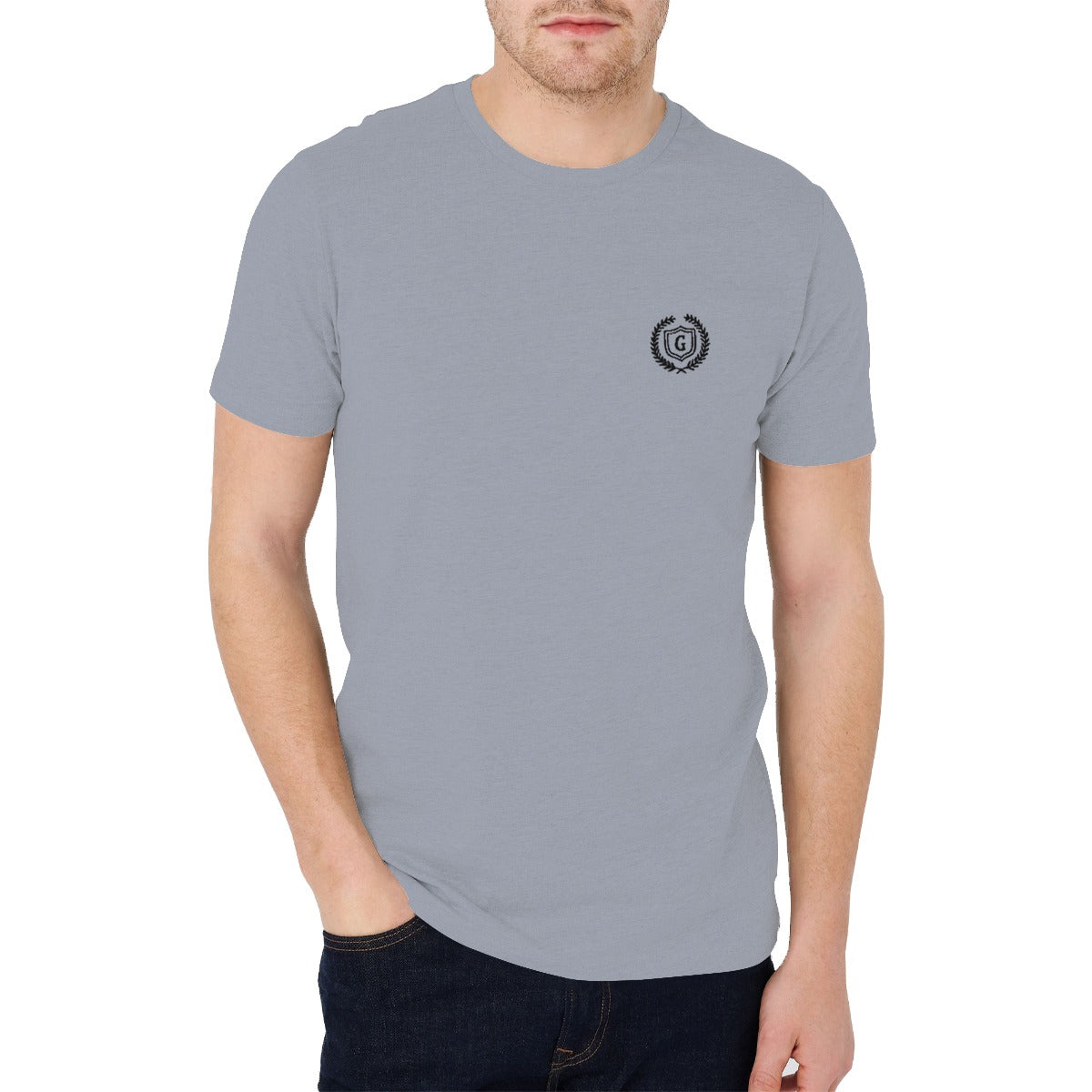 HG SIGNATURE EMB TEE SHIRT - SKY GRAY