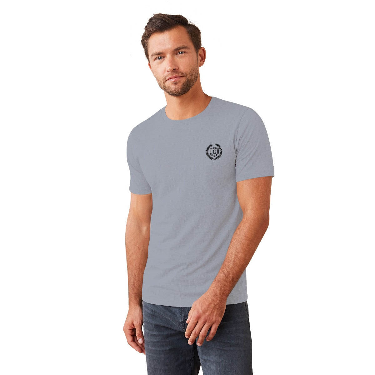 HG SIGNATURE EMB TEE SHIRT - SKY GRAY