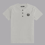 HG SIGNATURE EMB HENLEY TEE - OFF WHITE