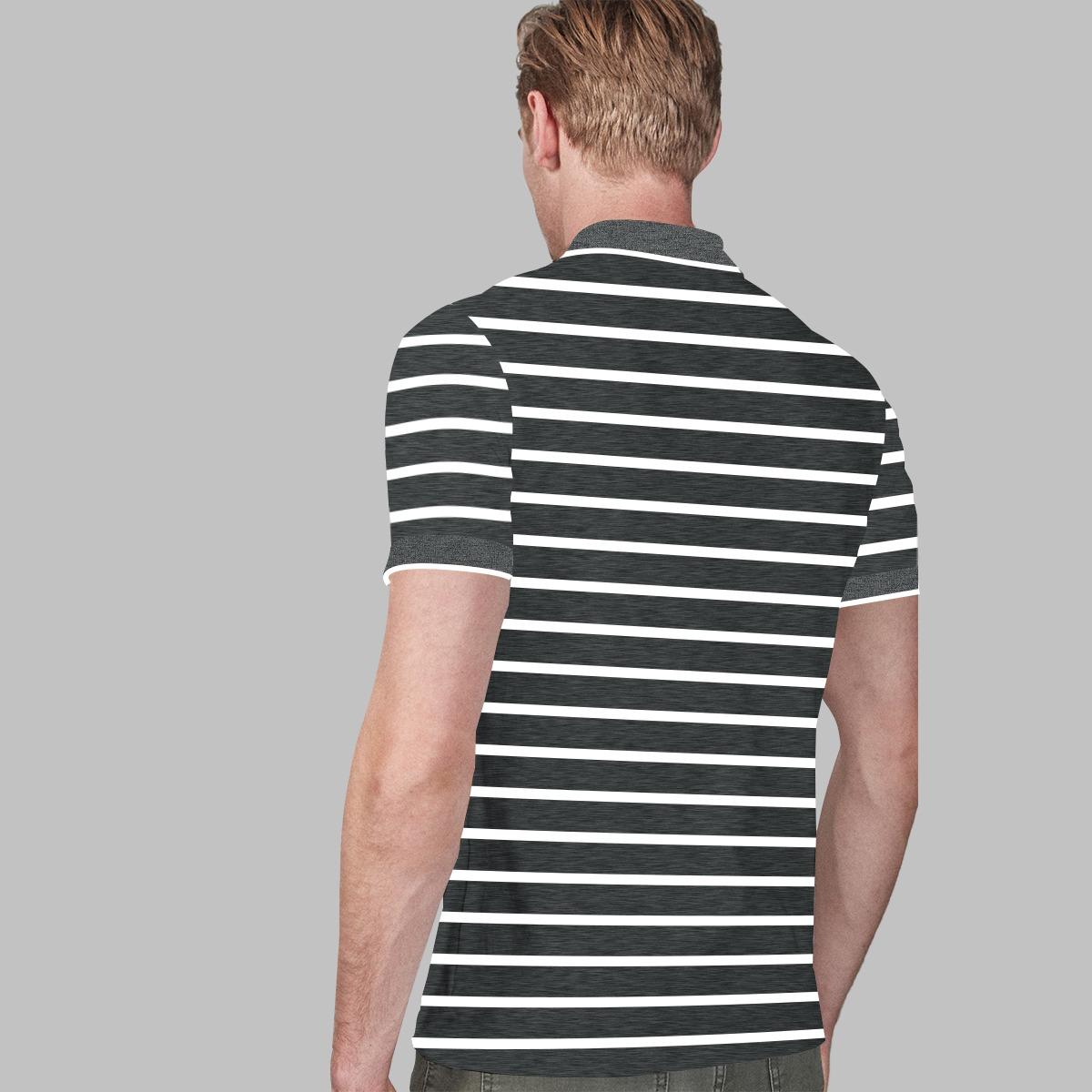 HG Premium Emb Stripped Polo Shirt For Men's