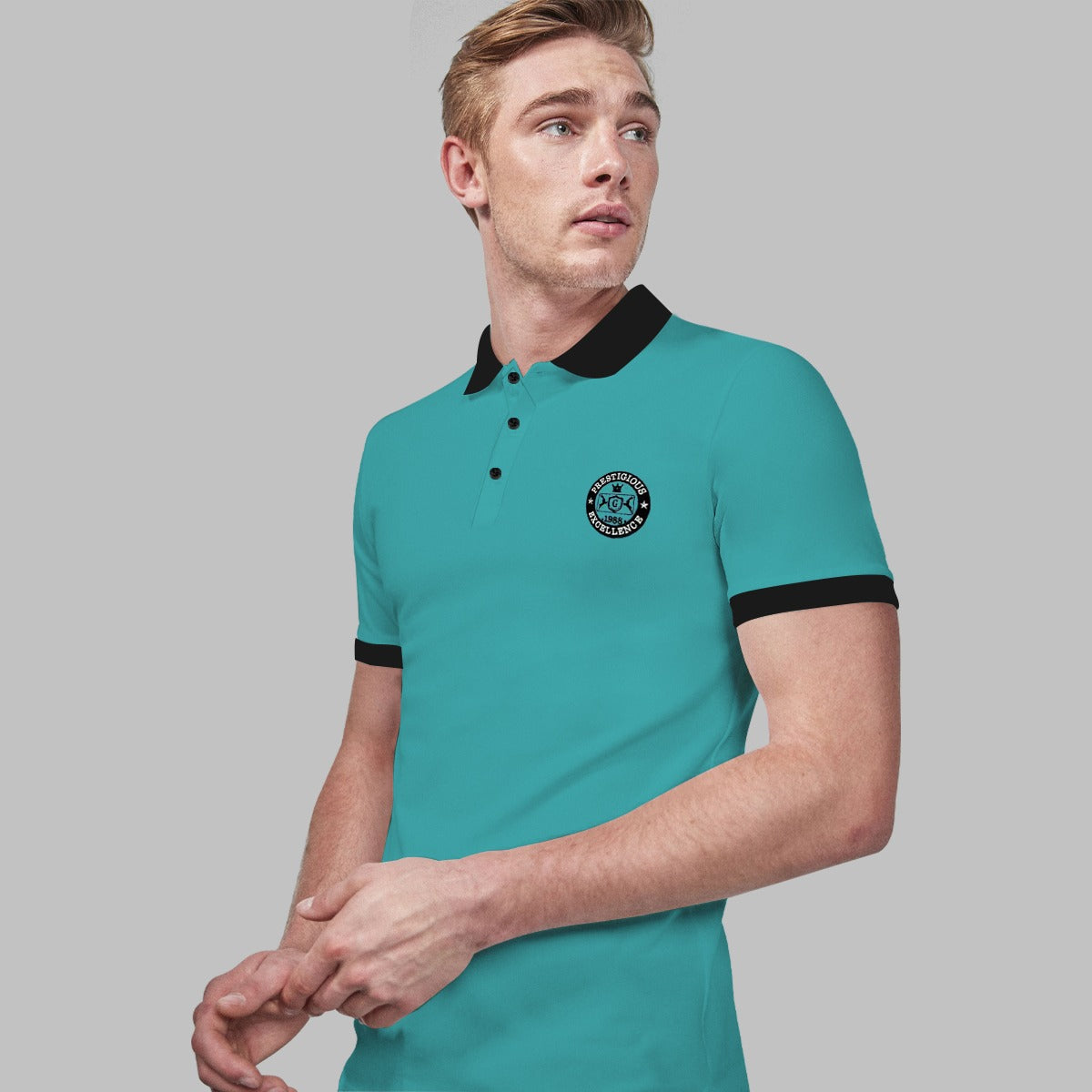HG SIGNATURE EMB. CONTRAST COLLAR FEROZI POLO