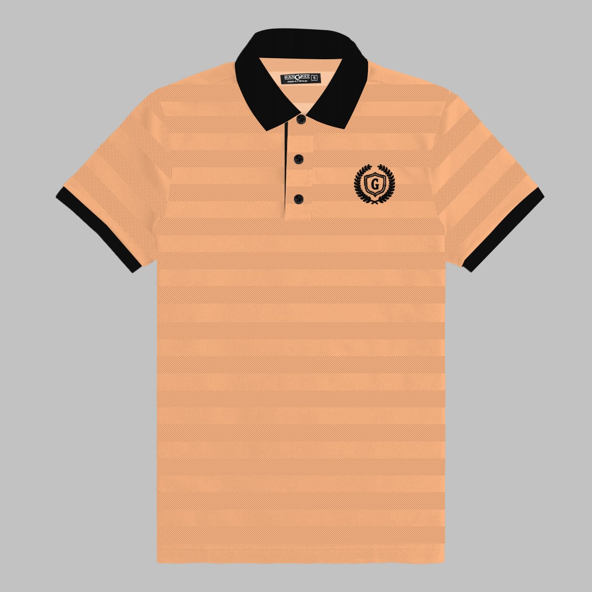 HG SIGNATURE EMB. CONTRAST COLLAR PEACH POLO