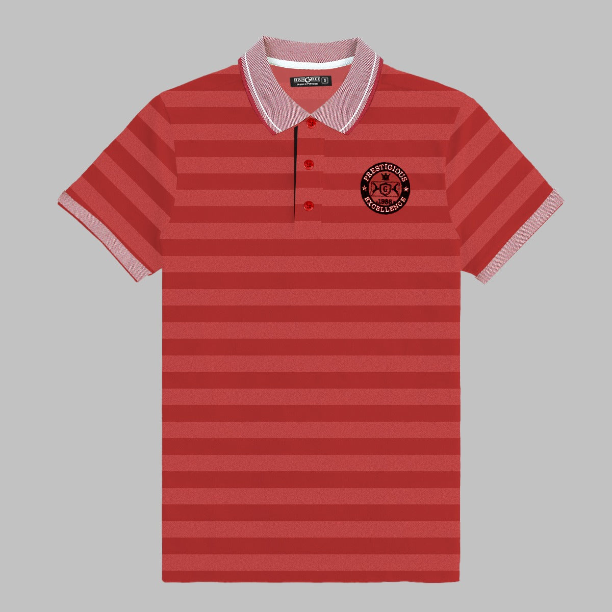 HG SIGNATURE EMB YARN DYED CONTRAST COLLAR POLO SHIRT