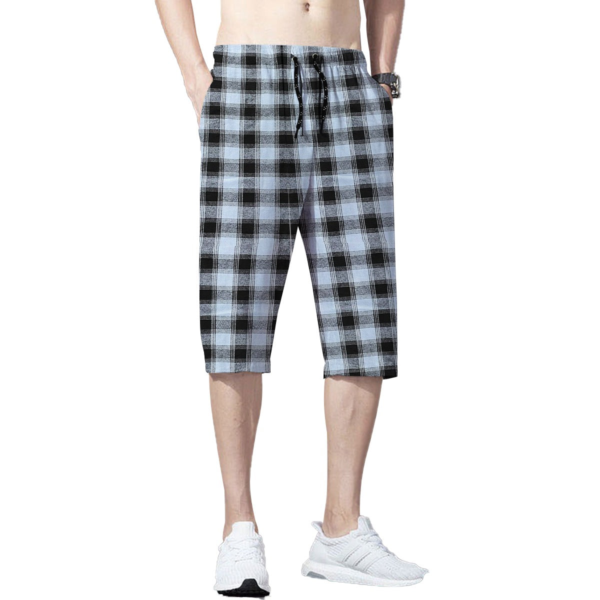 Exclusive Checkmate Soft Cotton Three Quarter Shorts