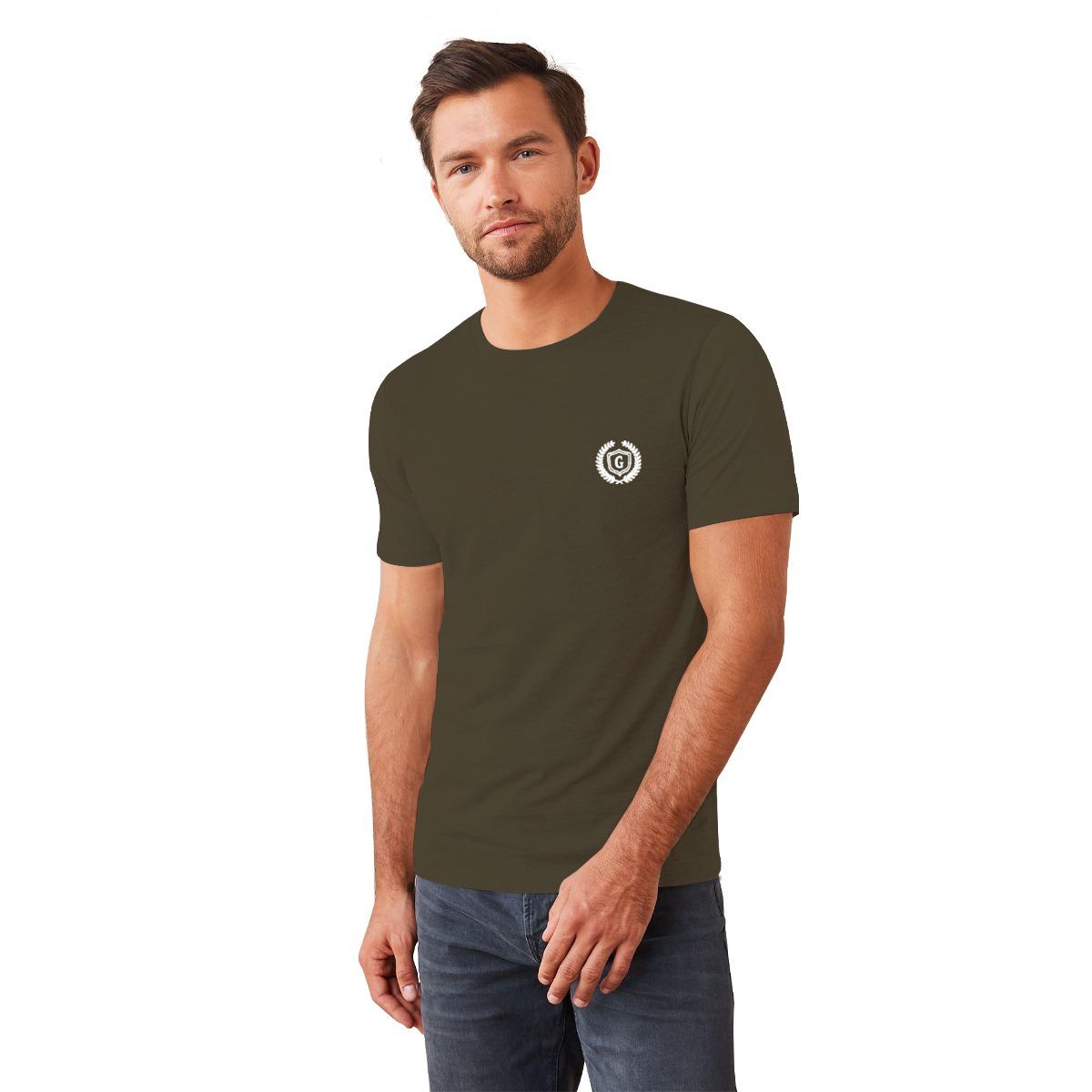 HG Signature Emb Round Neck Tee Shirt - Woodrush
