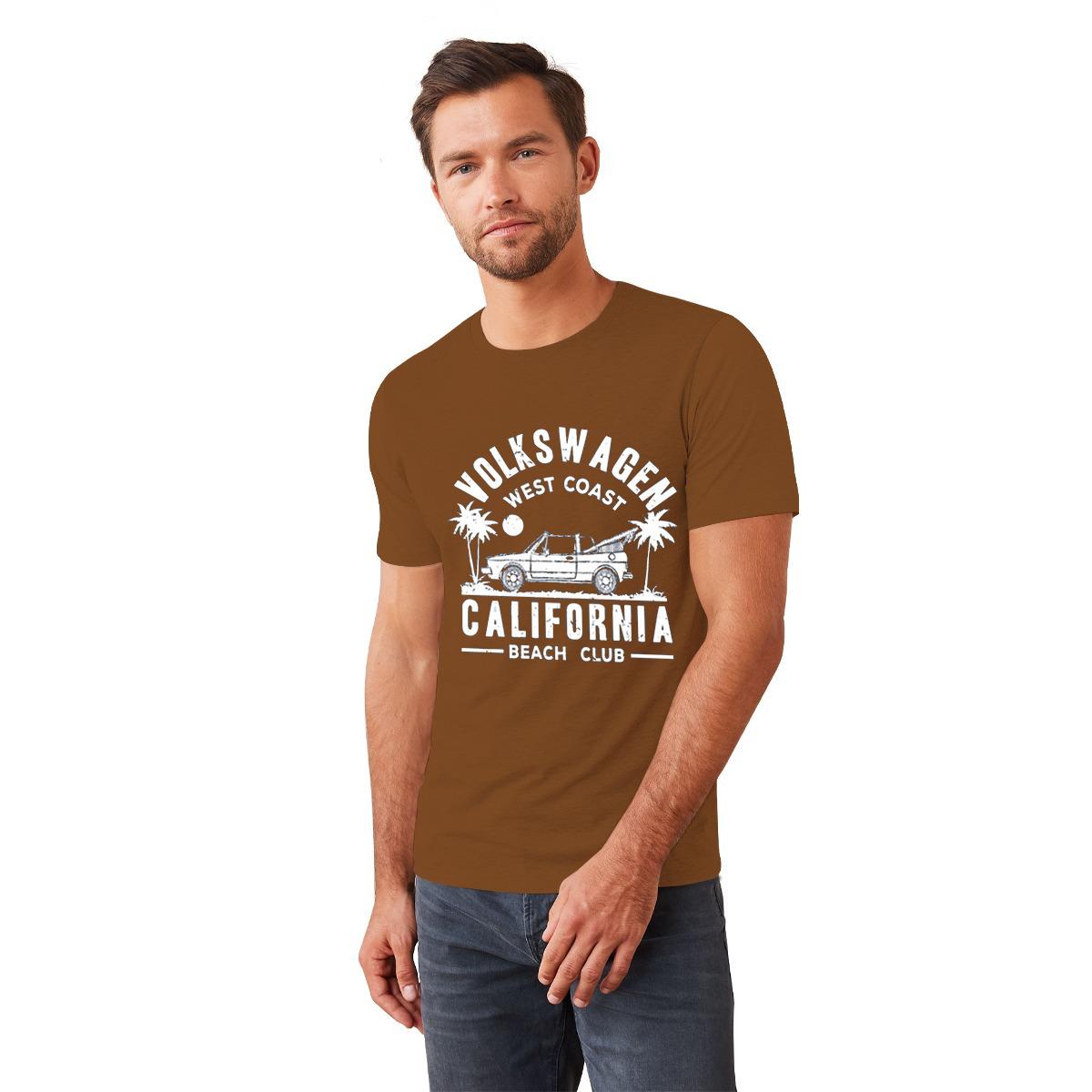 HG "VOLKSWAGEN" Printed Tee Shirt - Tan Brown