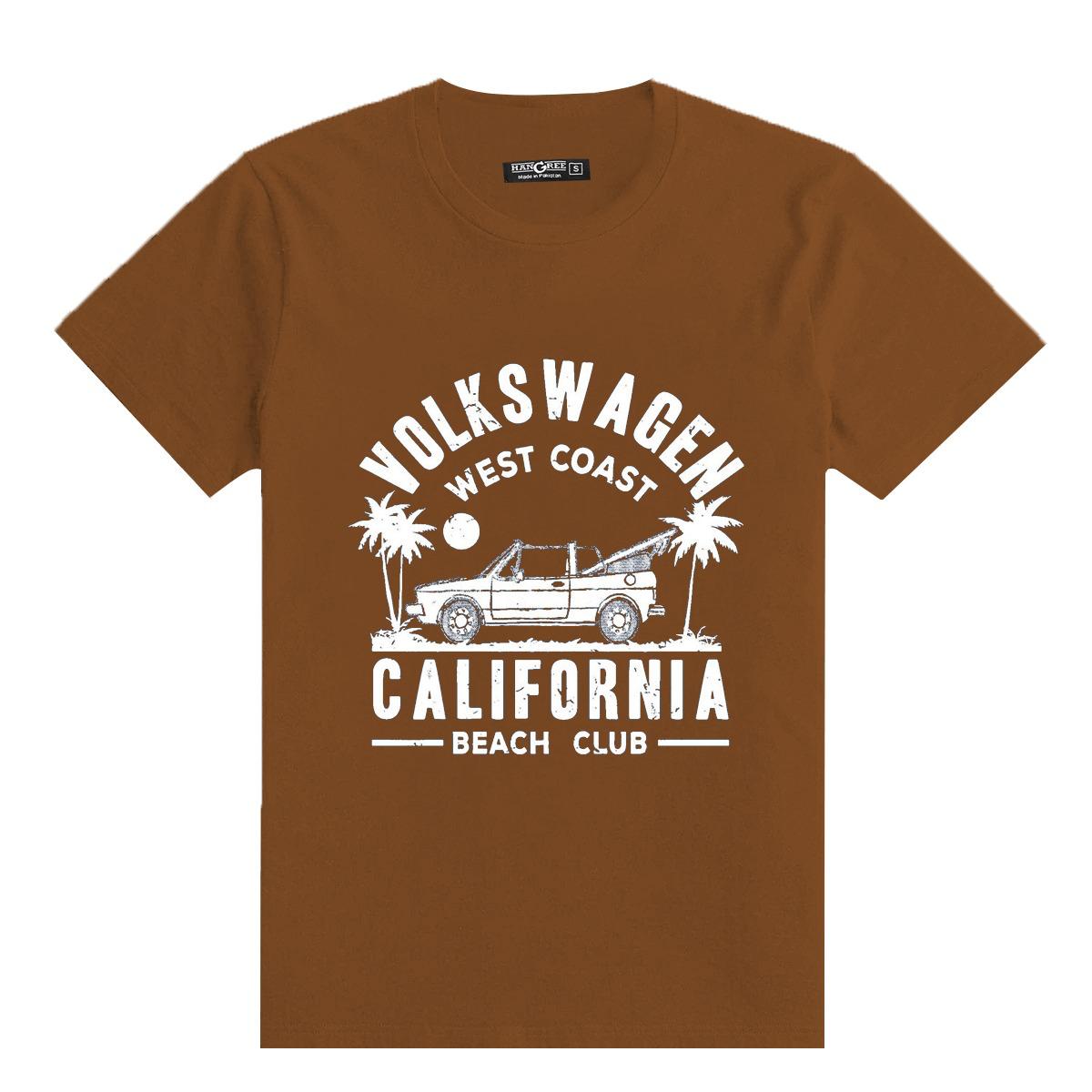 HG "VOLKSWAGEN" Printed Tee Shirt - Tan Brown