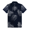 HG All Over Floral Printed Polo Shirt For Men's - Black Navy