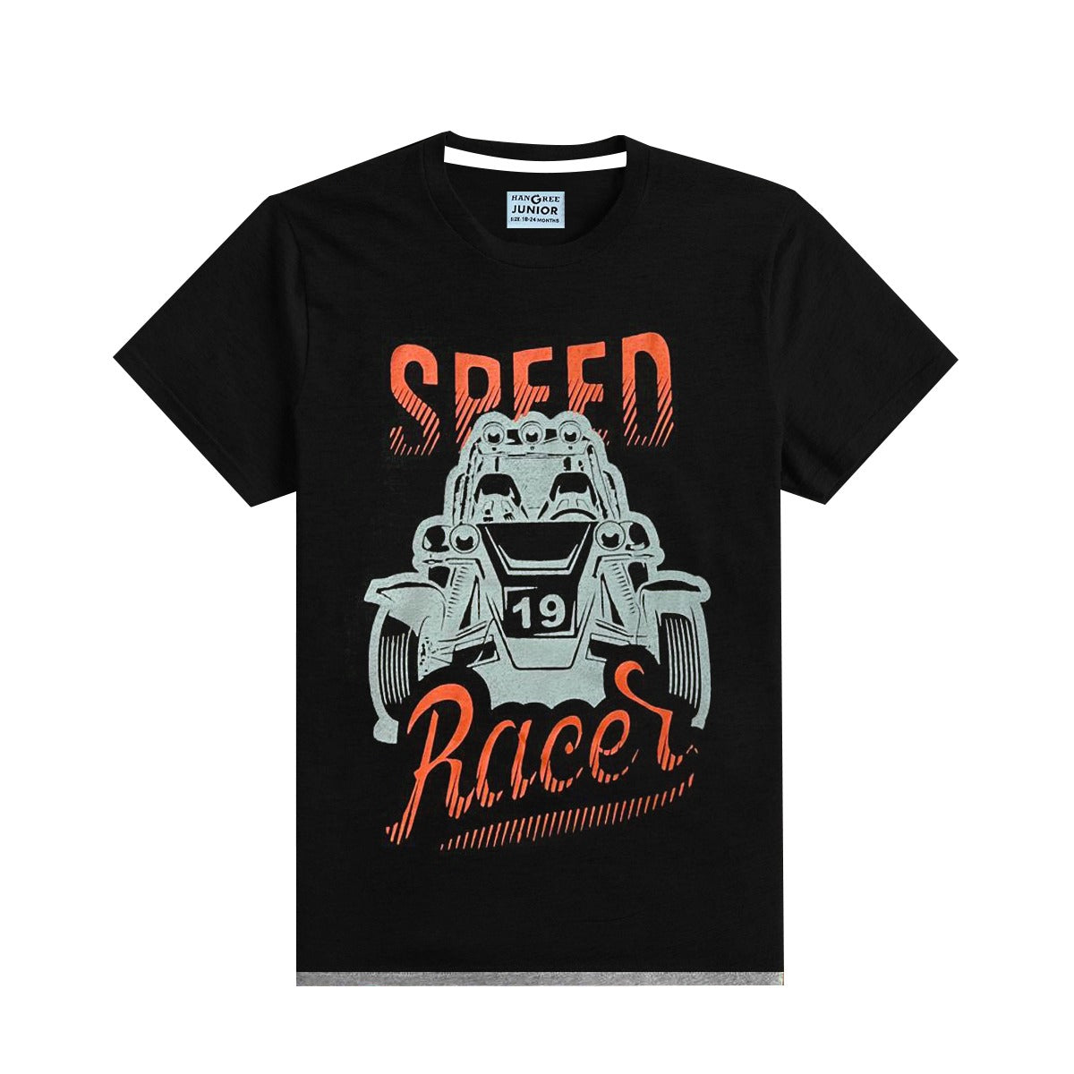 HG Boy's "SPEED RACER" Printed T-Shirt - Black