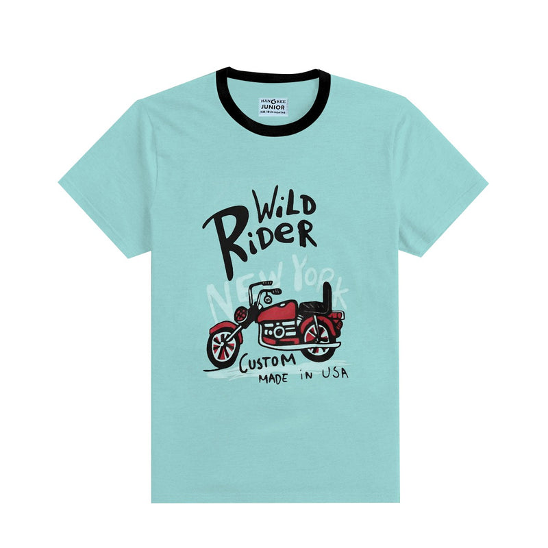 HG Boy's "Wild Rider" Printed Tee Shirt - Mint Tulip