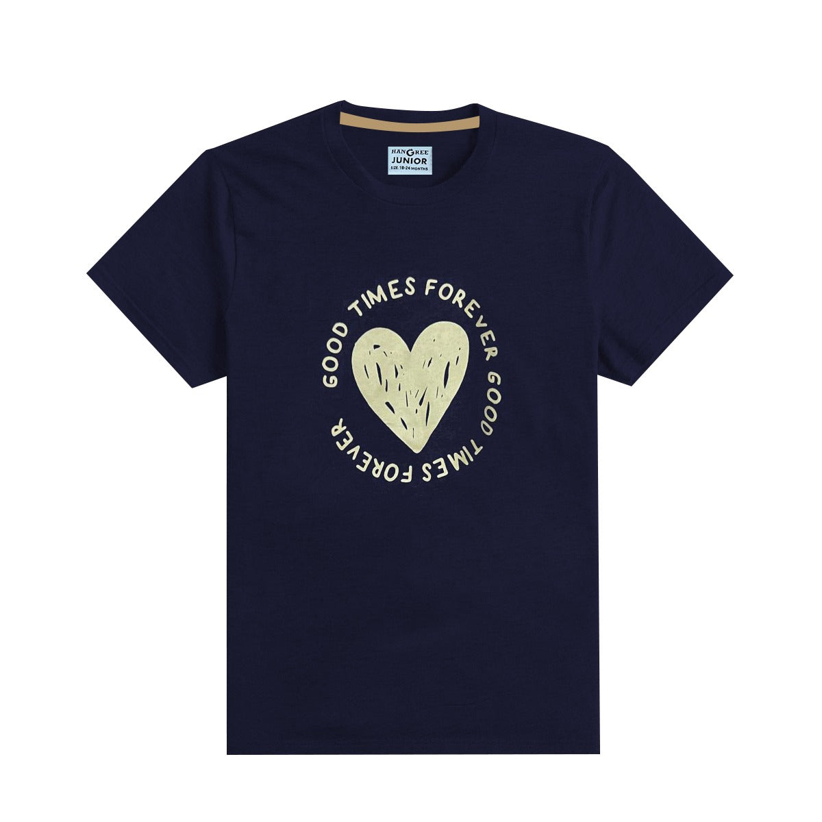 HG Boy's "GOOD TIMES" Printed Memorable T-Shirt - Navy