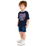 HG Graphic Printed Boys Tee Shirt - Navy
