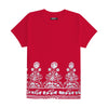 Women Floral Printed Tee Shirt - Red