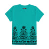 Women Floral Printed Tee Shirt - Sea Green