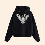Women's Exclusive Printed Pull Over Fleece Hoodie - Black