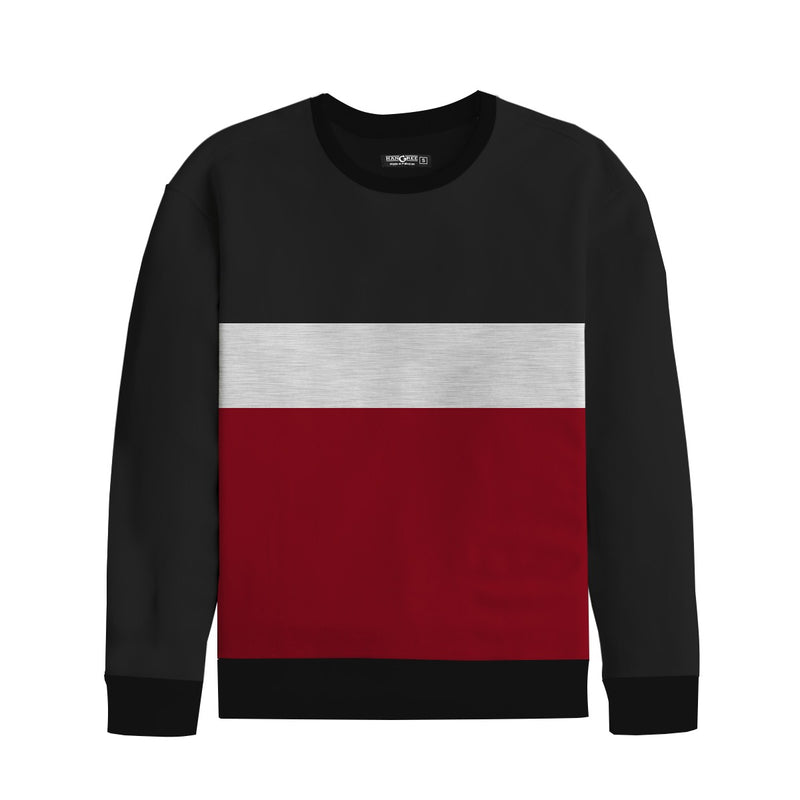 HG Three Panel Fashion Sweat Shirt - Black/Red