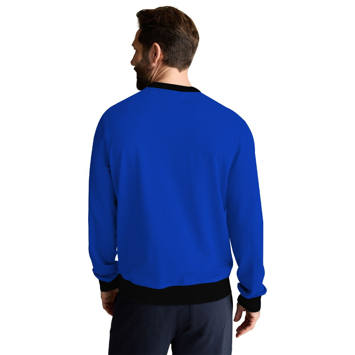 HG Three Panel Fashion Sweat Shirt - Royal Blue/Black