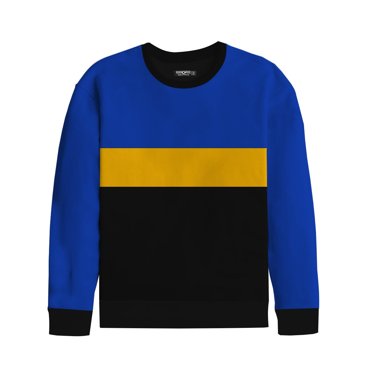 HG Three Panel Fashion Sweat Shirt - Royal Blue/Black
