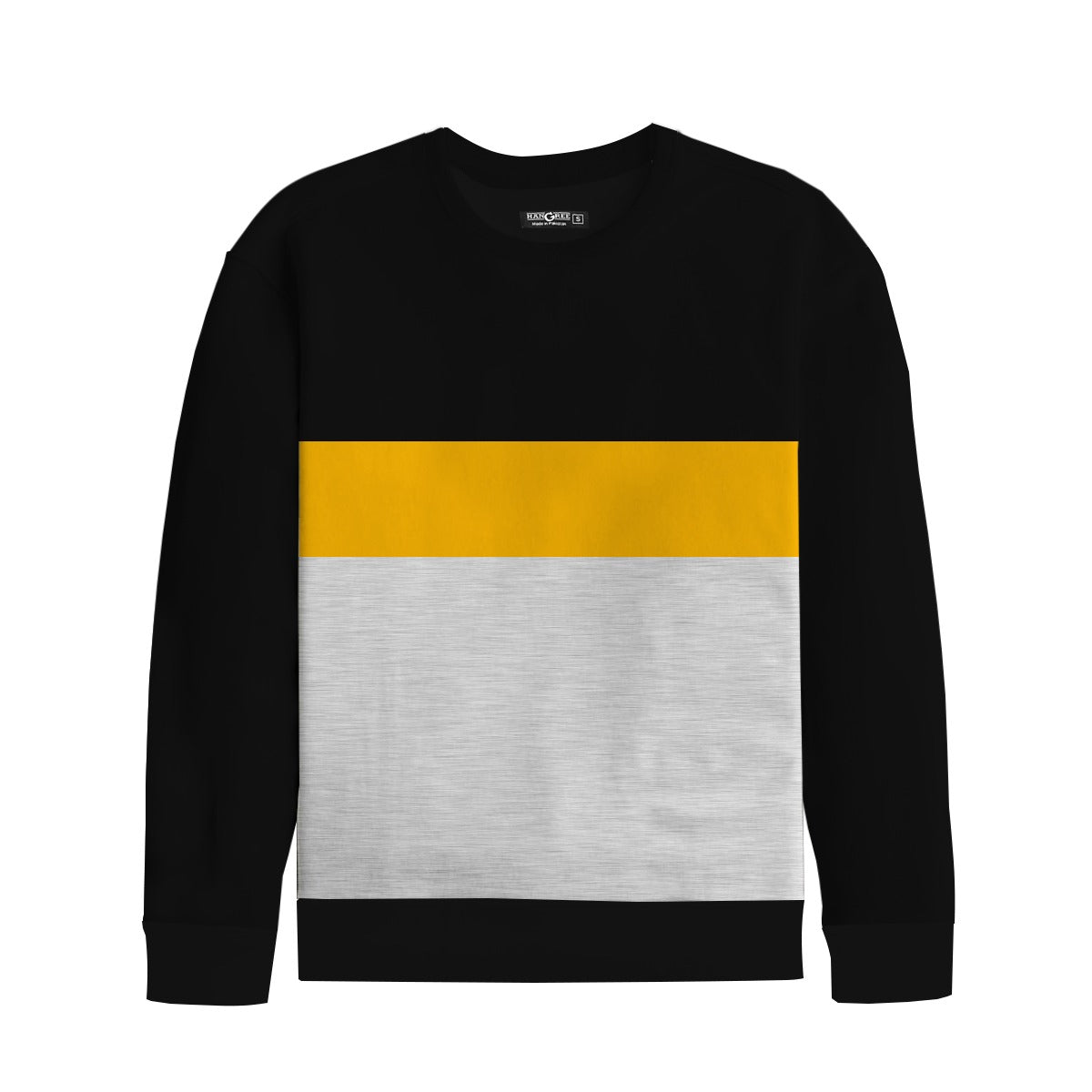HG Three Panel Fashion Sweat Shirt - Black/Gray