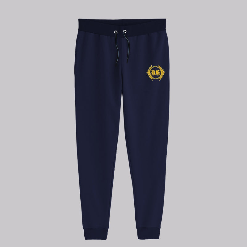 HG Signature Embroidered Close Bottom Trouser - Navy