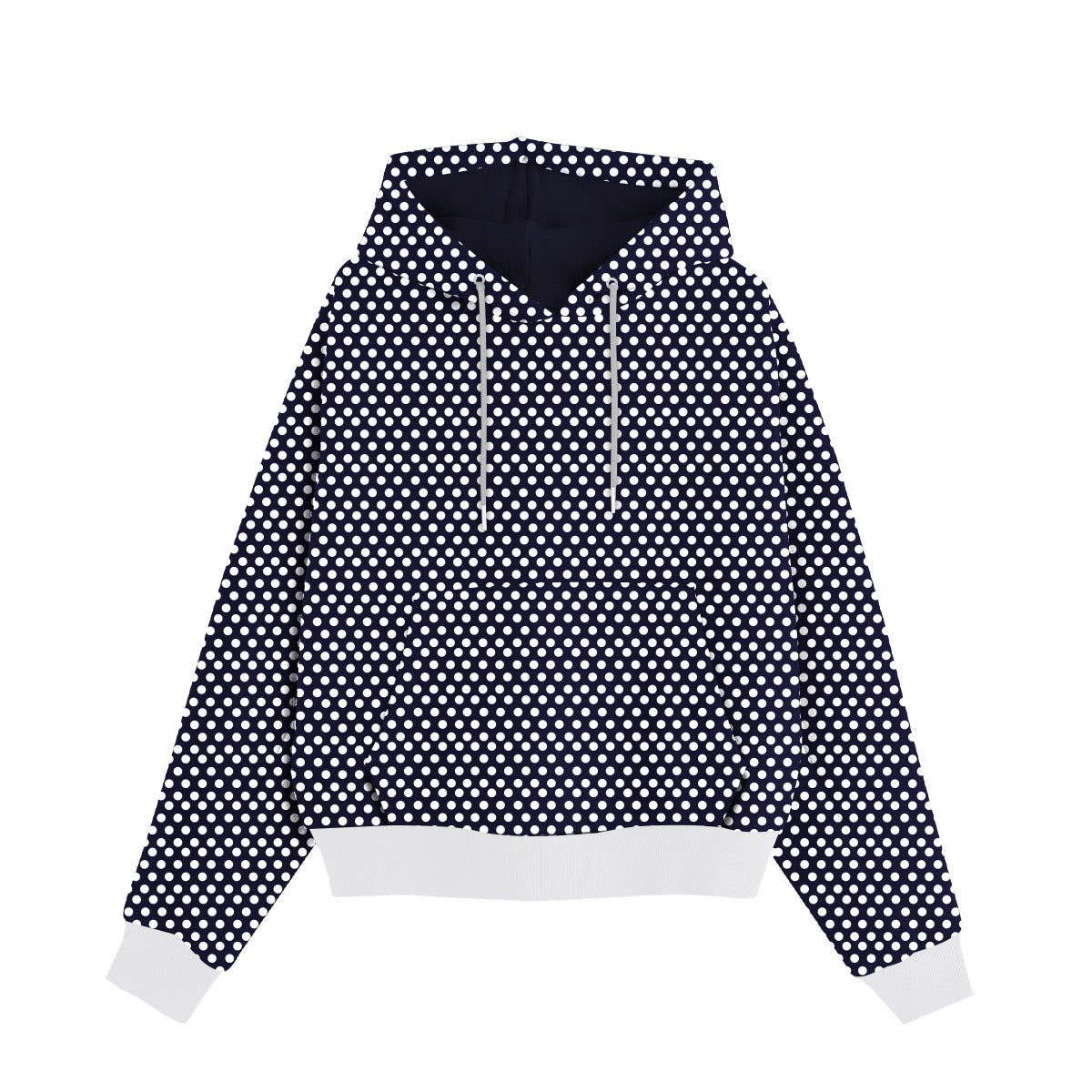 Women's Polka dot Exclusive Hoodie - Navy