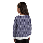 Girl's Polka dot Exclusive Sweat Shirt - Navy
