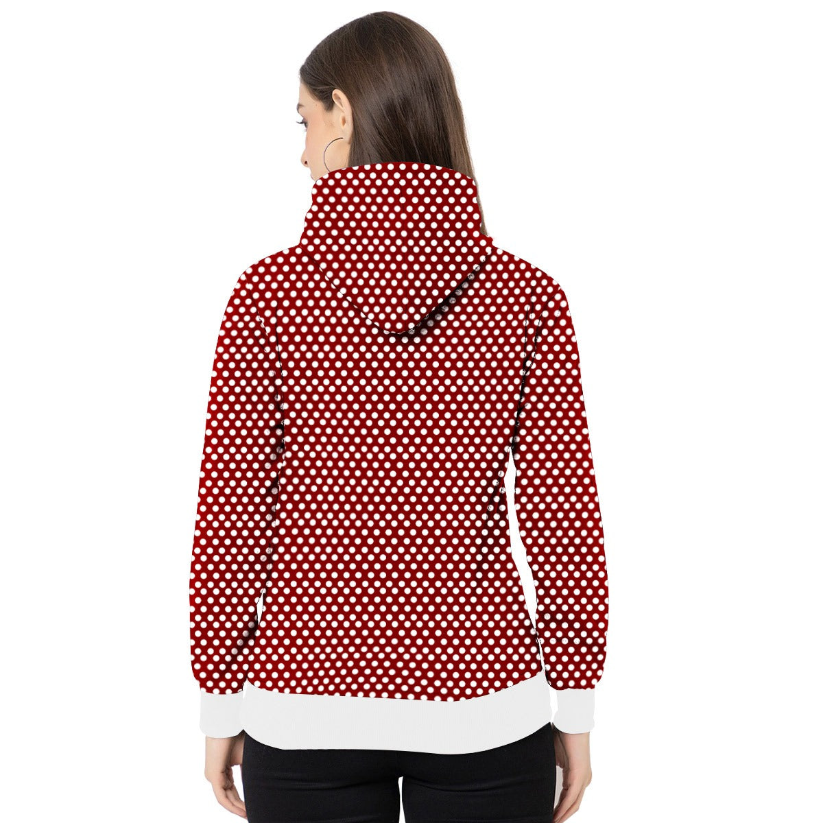 Women's Polka dot Exclusive Hoodie - Red