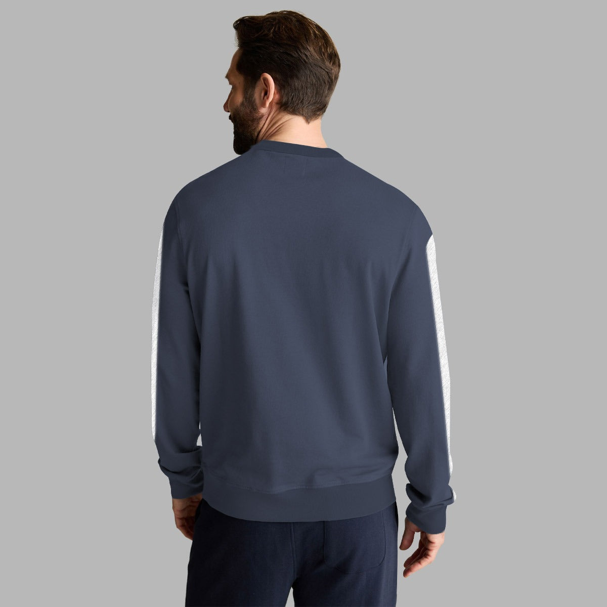 HG Signature Emb Panel Sweat Shirt - Gray