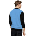 Contrast Sleeves "The Last Train" Emb, Sweat Shirt - Sky Black