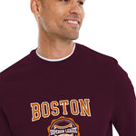 Men's Graphic Printed Sweat Shirt - Burgundy