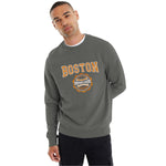 Men's Graphic Printed Sweat Shirt - Smoke Gray