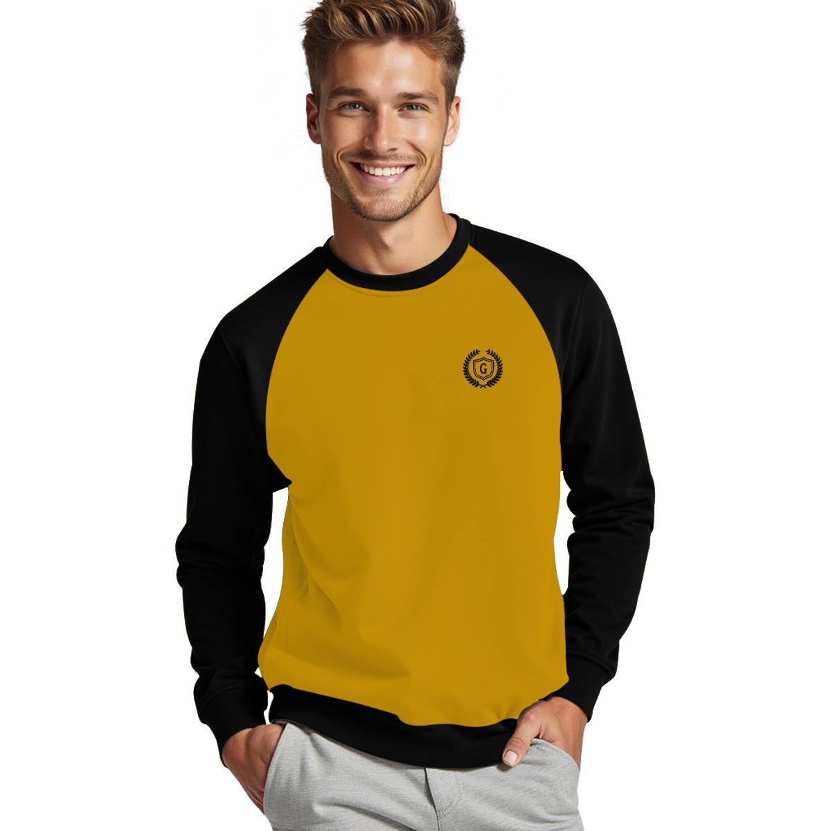 HG Raglan Fleece Sweat Shirt - Yellow  (Minor Fault)