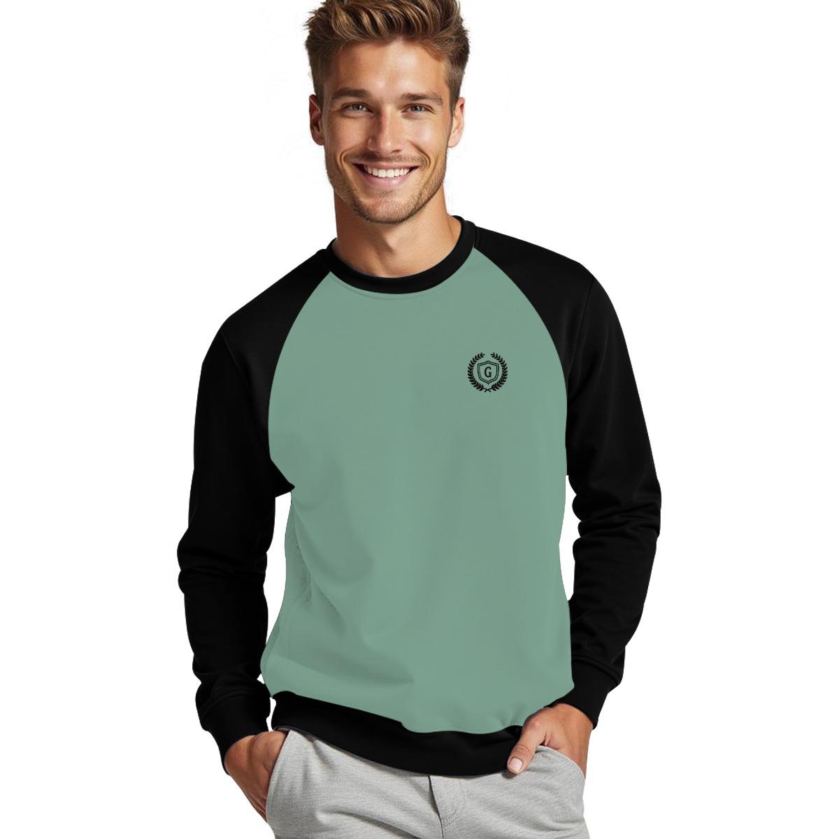 HG Raglan Fleece Sweat Shirt - Shadow Green  (Minor Fault)