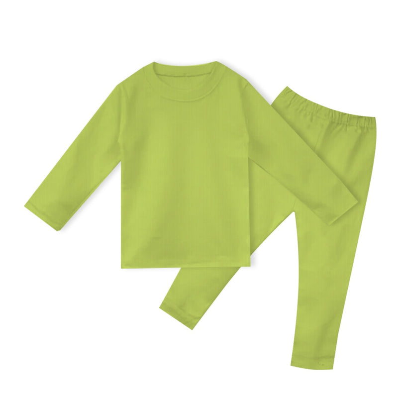 Kid's Rib Inner Suit - Parrot Green