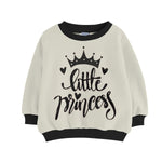 Girls "Little Princess" Printed Twin Set - Skin & Black