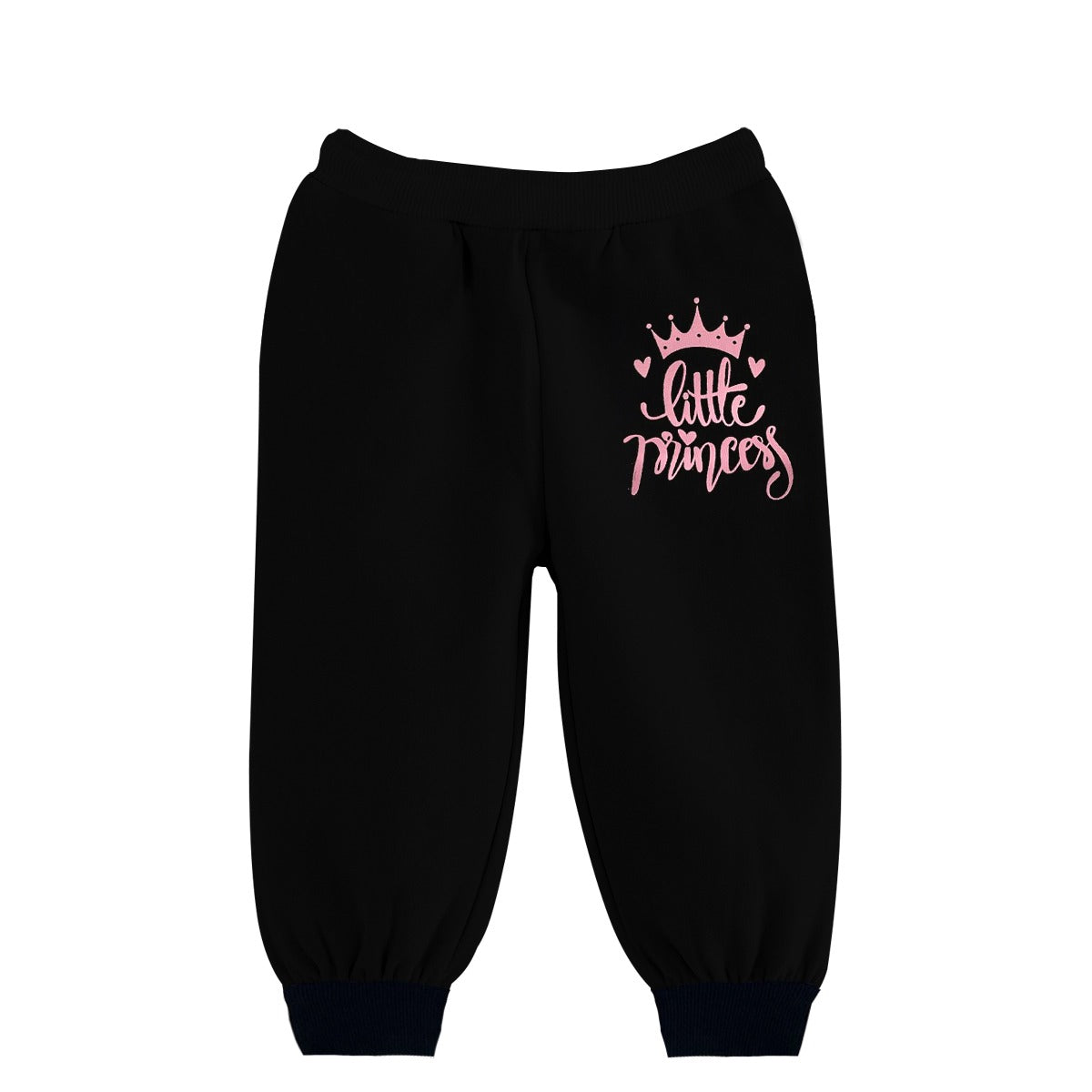 Girls "Little Princess" Printed Twin Set - Skin & Black