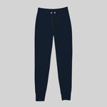 Women's Close Bottom Ripple Fleece Joggar Trouser - Navy
