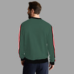 Super Solid Sleeves Fashion Fleece Sweat Shirt - Green