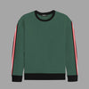 Super Solid Sleeves Fashion Fleece Sweat Shirt - Green