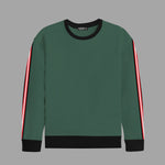 Super Solid Sleeves Fashion Fleece Sweat Shirt - Green