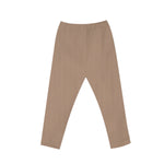 Kid's High Neck Rib Inner Suit - Skin Brown