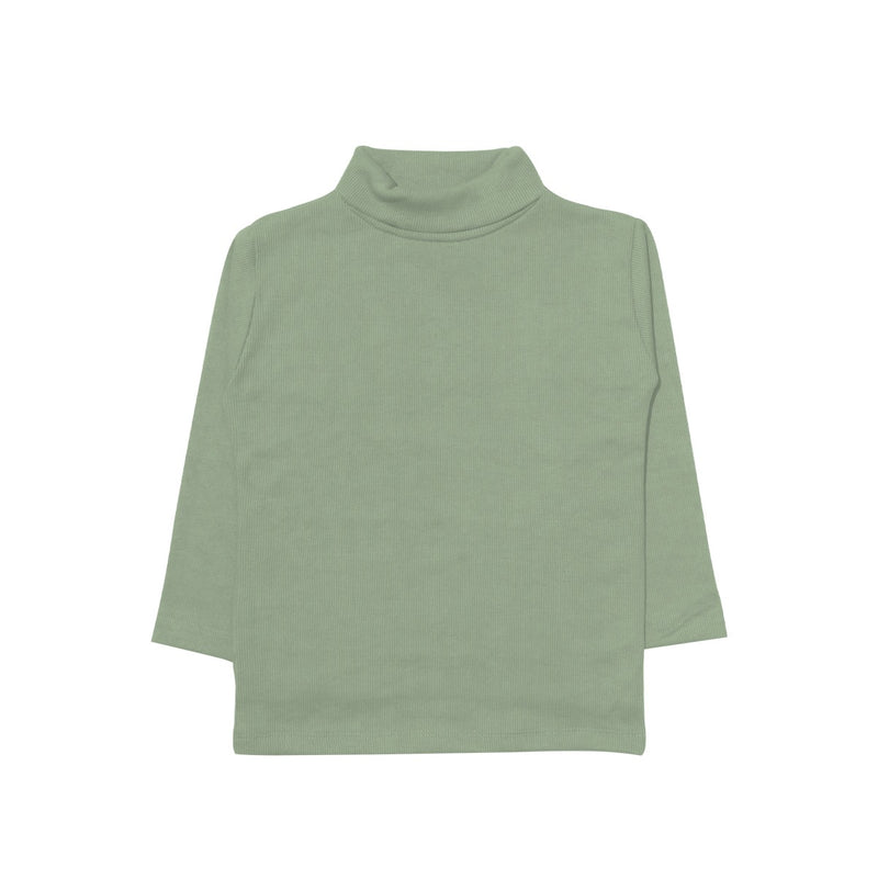 Kid's High Neck Rib Inner Suit - Sea Green