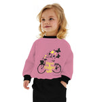 Girl's Graphic Printed Sweat Shirt - Tea Pink