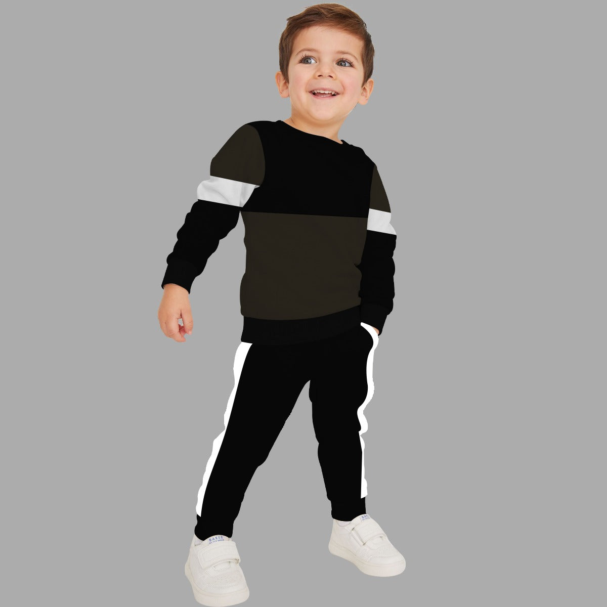 Unisex Cut & Sew Contrast Panel Twin Set