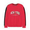 Women's "New York" Printed Sweat Shirt - Red