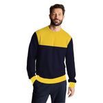 Hangree Combo Panel Sweat Shirt - Navy & Yellow