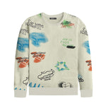 All Over Graphic Printed Sweat Shirt - Off White