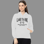 Women's "Lake Tahoe" Printed Hoodie - Black