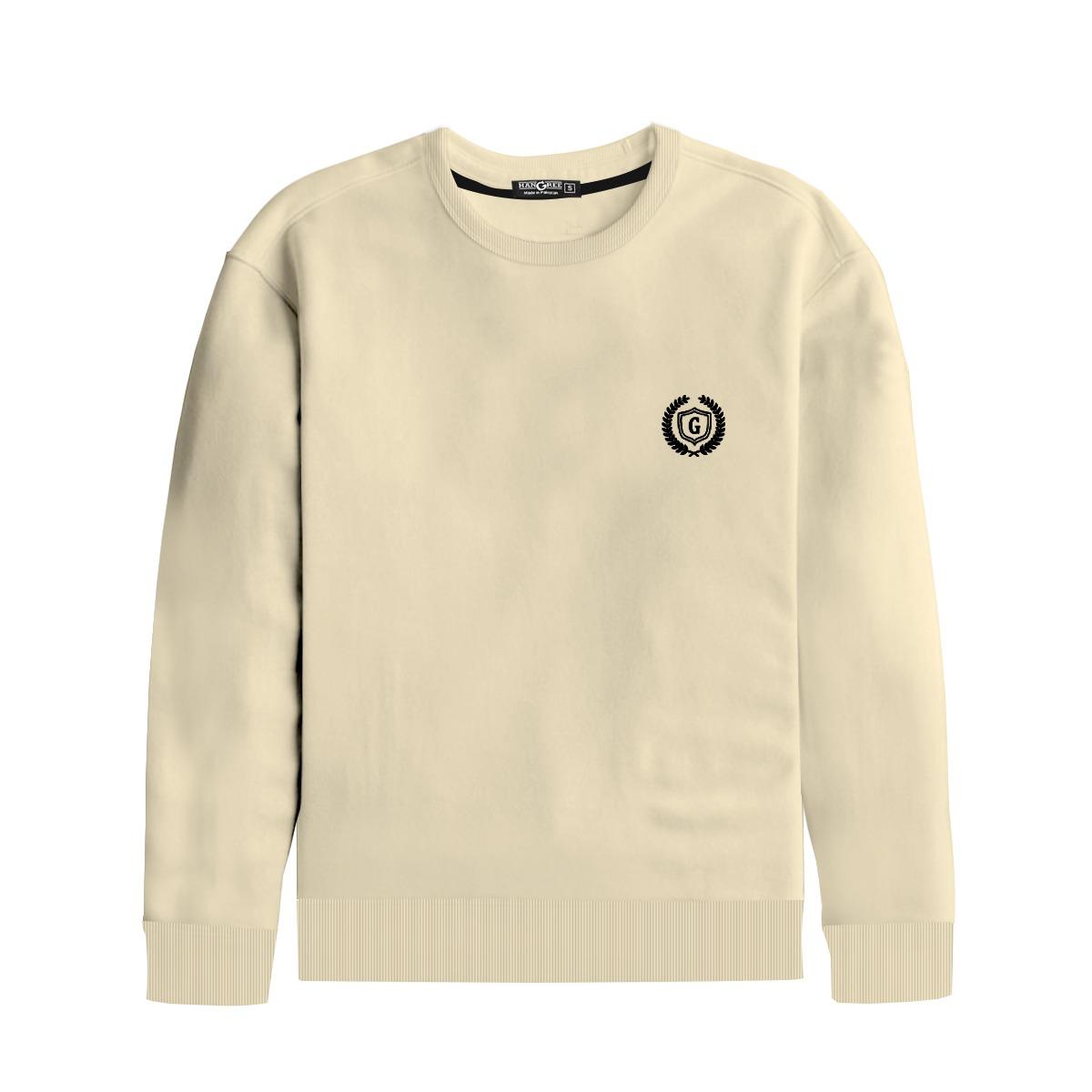 Hangree Signature Emb Sweat Shirt -Beige
