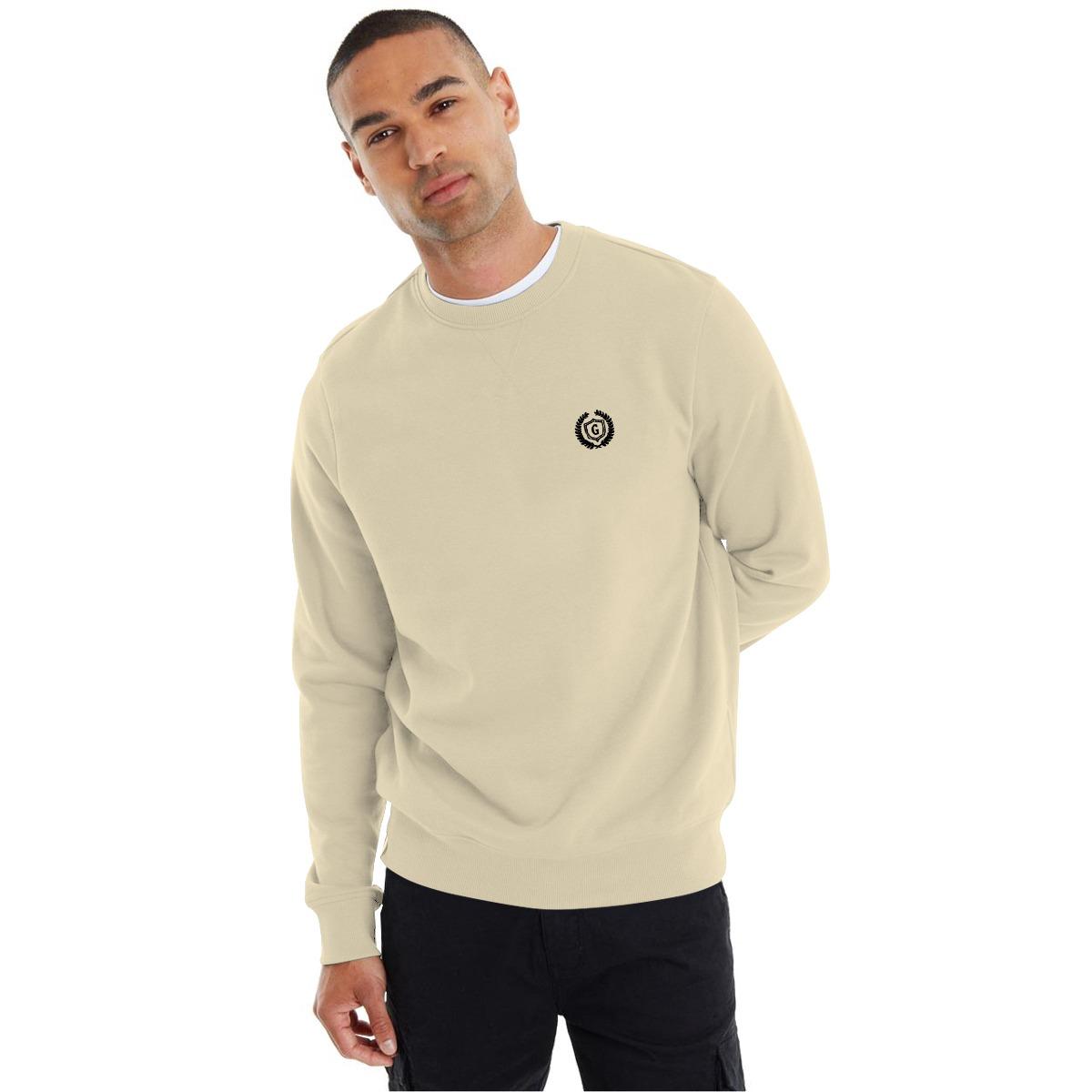 Hangree Signature Emb Sweat Shirt -Beige